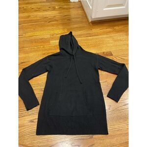 J.crew 100% cashmere black hoodie dress